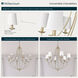 Eisley 6 Light 28.5 inch Modern Gold Chandelier Ceiling Light